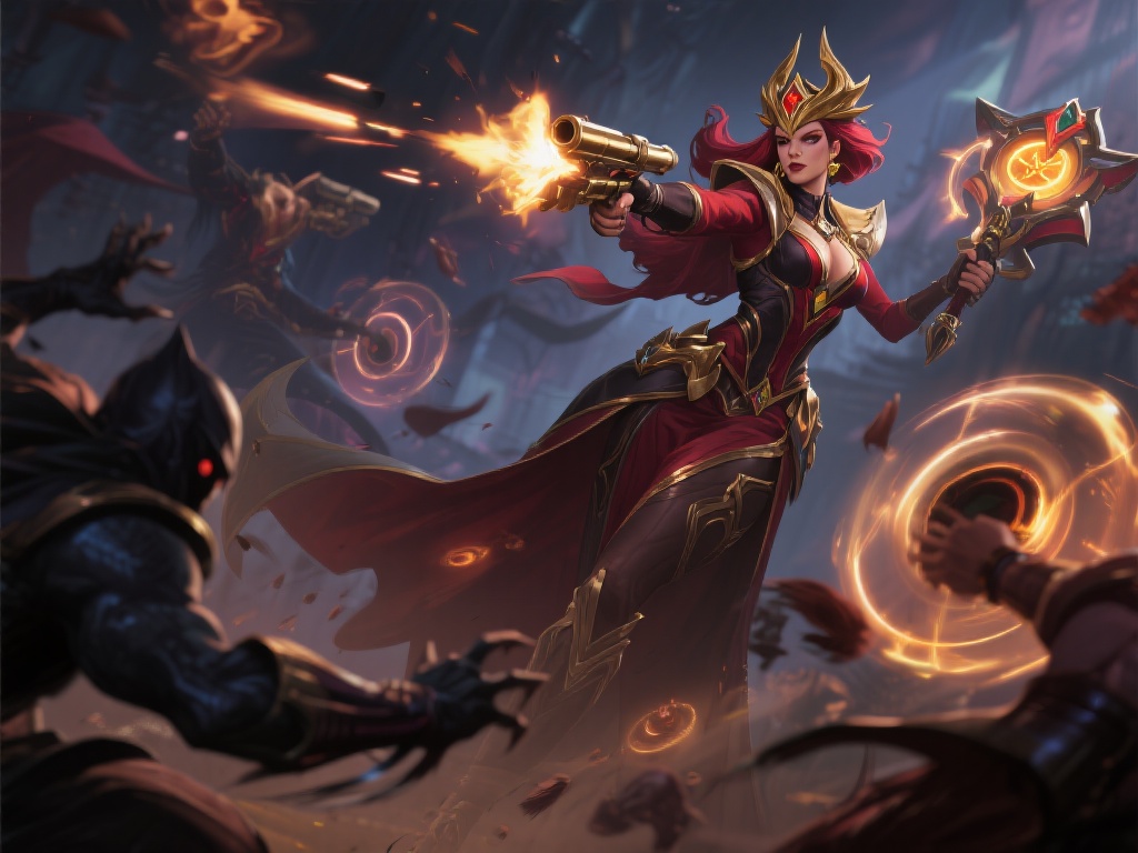 在面对敌方刺客和突进英雄时，赏金女王需要积极布置己